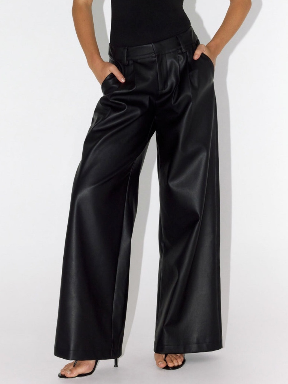 Peppermayo Samuel Low Rise Faux Leather Pants